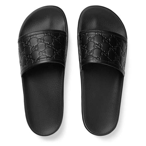 where are gucci slides made|Gucci slides all black.